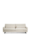 Veliro 3-seater sofa in beige chenille with black steel legs 240 cm FSC Mix Credit