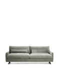 Veliro 3-seater sofa in green velvet with black steel legs 240 cm FSC Mix Credit