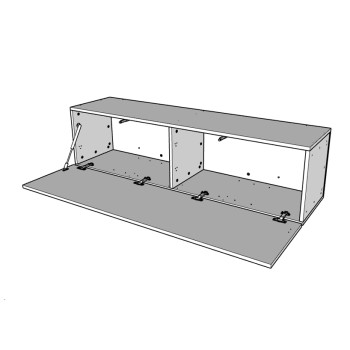 Isoka Elements - Isoka Drop-Leaf Wall Unit W.153.6 H.40 D.39.2 Natural Oak