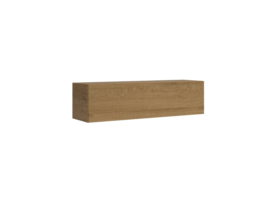 Isoka Elements - Isoka TV Wall Unit with Drop-Leaf Door and Cable Management W.153.6 H.40 D.39.2 Natural Oak