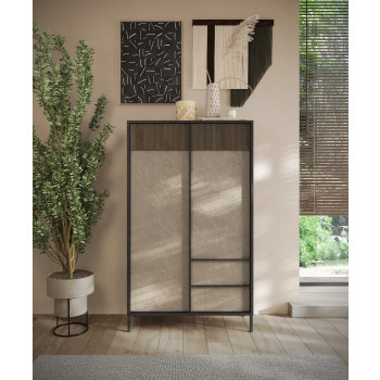 EVEREST - tall cabinet with 2 doors and 2 drawers