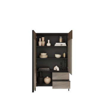 EVEREST - tall cabinet with 2 doors and 2 drawers