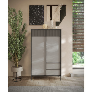 EVEREST - tall cabinet with 2 doors and 2 drawers
