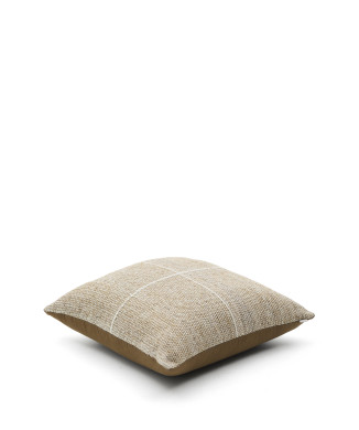 Nalian 100% PET Beige Checked Floor Pillow Cover 70 x 70 cm