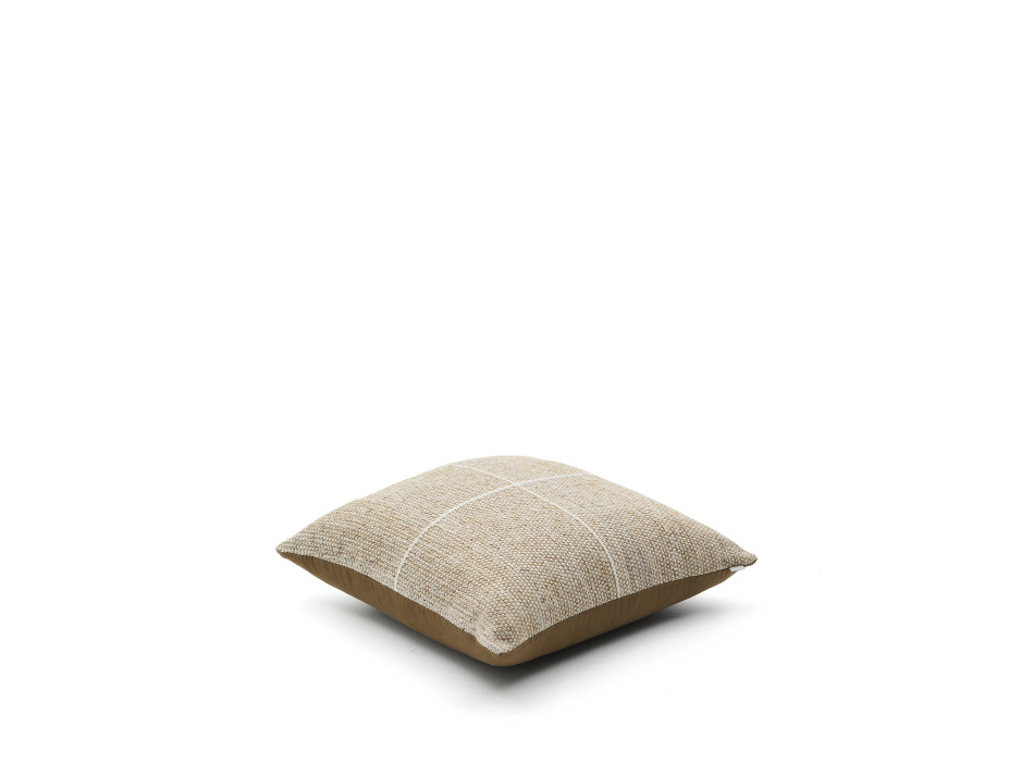 Nalian 100% PET Beige Checked Floor Pillow Cover 70 x 70 cm