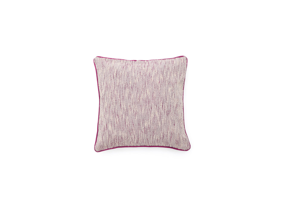 Brisella jacquard cushion cover with contrasting pink trim 45 x 45 cm
