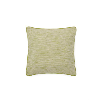 Brisella jacquard cushion cover with contrasting green trim, 45 x 45 cm