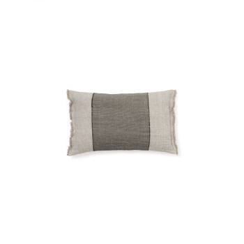 Lorin green fringed linen cushion cover 30 x 50 cm