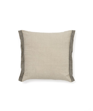 Niven cushion cover 100% linen melange and side stripes