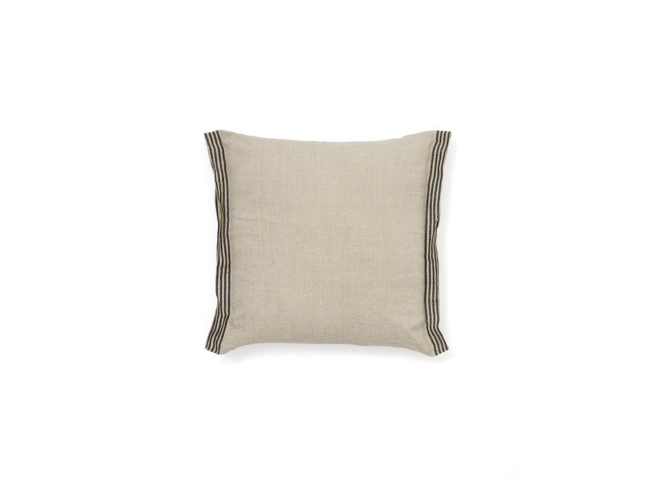 Niven cushion cover 100% linen melange and side stripes