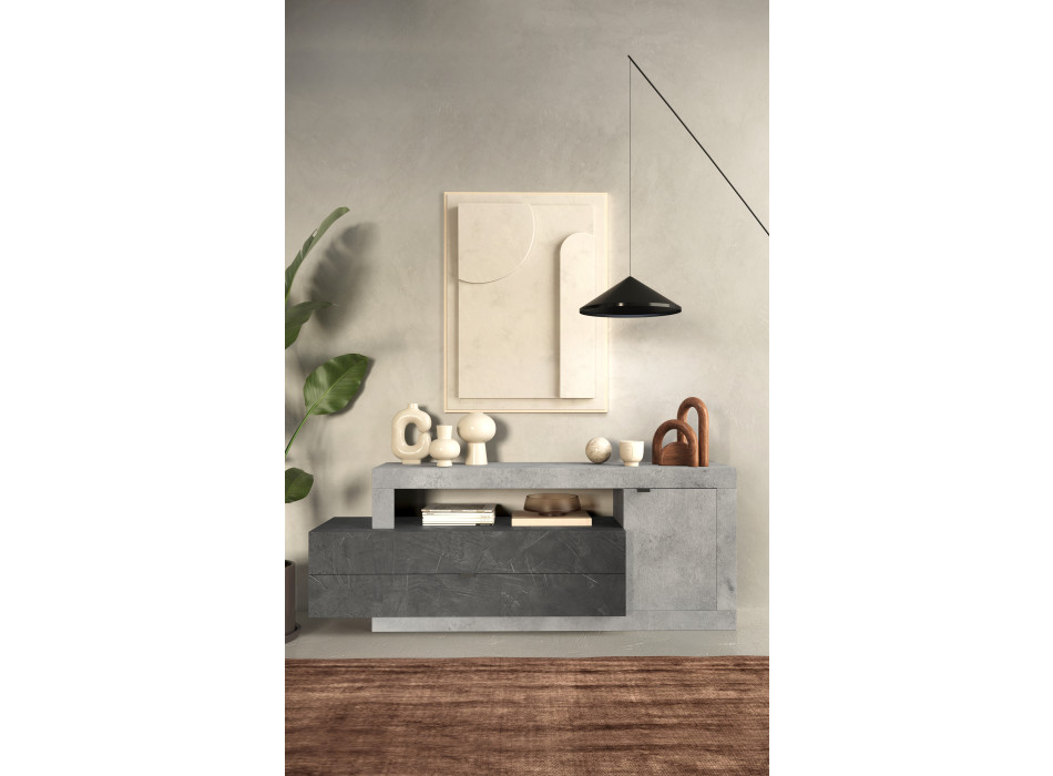 FREEDOM - low sideboard with 1 door and 2 drawers