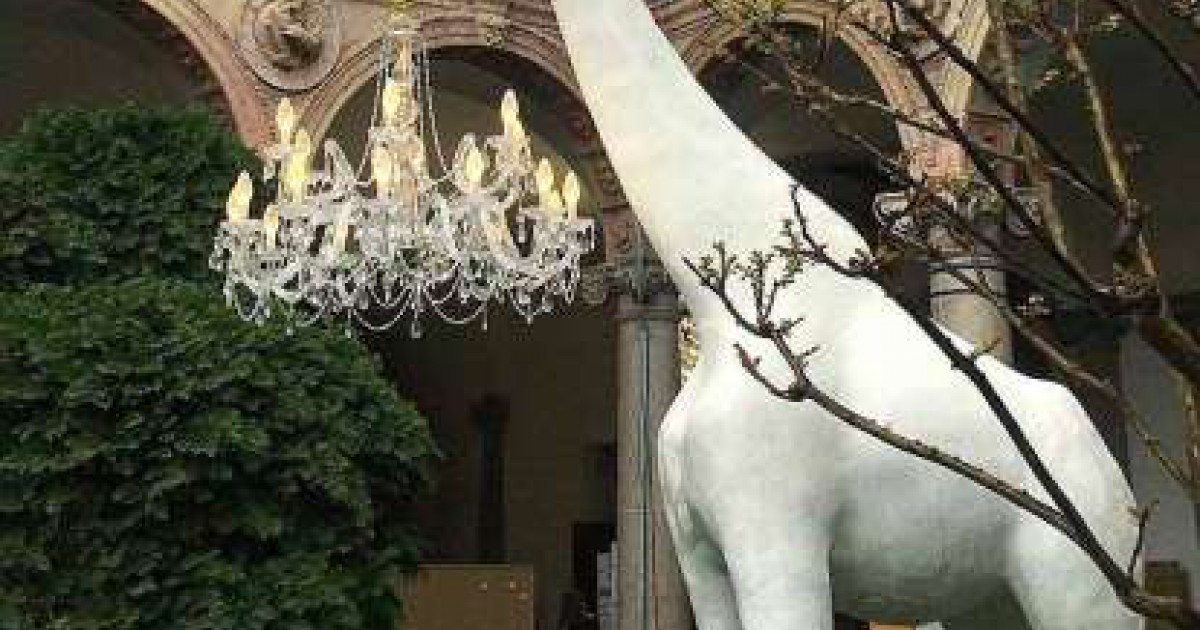 Statue Girafe Élégante En Résine - Hauteur 89 Cm - Décoration Animaux Atmosphera Style Safari