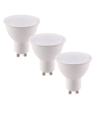 KIT 3PCS LED BULB GU10 6W 490LM 4000K 100° 50X57mm 15000h CRI80