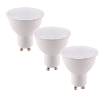 KIT 3PCS LED BULB GU10 6W 490LM 4000K 100° 50X57mm 15000h CRI80