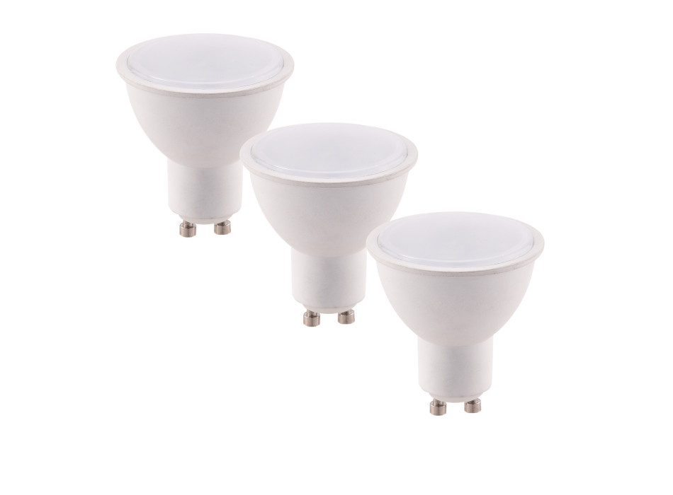 KIT 3PCS LED BULB GU10 6W 490LM 4000K 100° 50X57mm 15000h CRI80