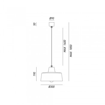 Suspension lamp OFFICINA 268.05.FF IL FANALE