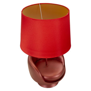 MIDCENTURY RED BEDSIDE LAMP