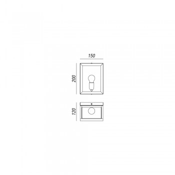 Industrial wall lamp QUADRO 262.01.OT IL FANALE
