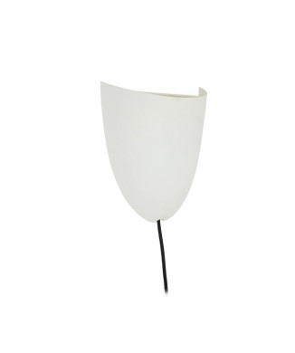 Nibla wall lamp in white clay-effect metal
