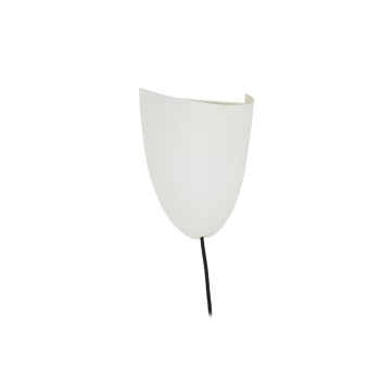 Nibla wall lamp in white clay-effect metal