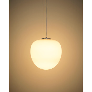 Ardali ceiling lamp in smoked glass and steel with brushed finish Ø 25 cm