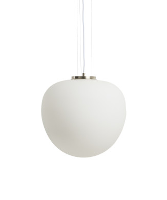 Ardali ceiling lamp in smoked glass and steel with brushed finish Ø 40 cm