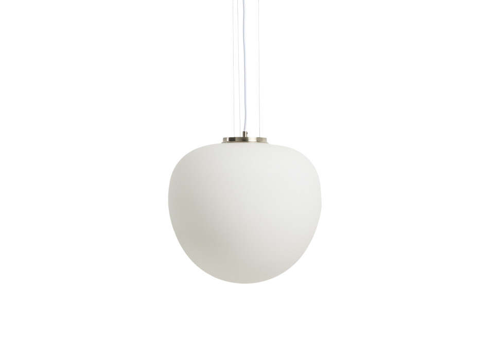 Ardali ceiling lamp in smoked glass and steel with brushed finish Ø 40 cm
