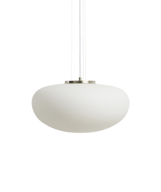 Ardali ceiling lamp in smoked glass and steel with brushed finish Ø 50 cm