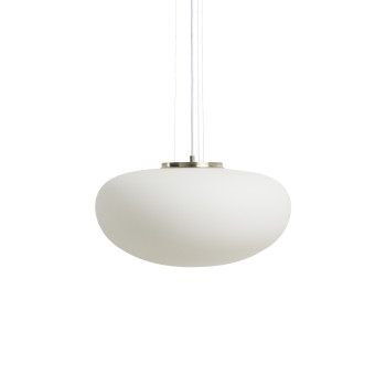 Ardali ceiling lamp in smoked glass and steel with brushed finish Ø 50 cm