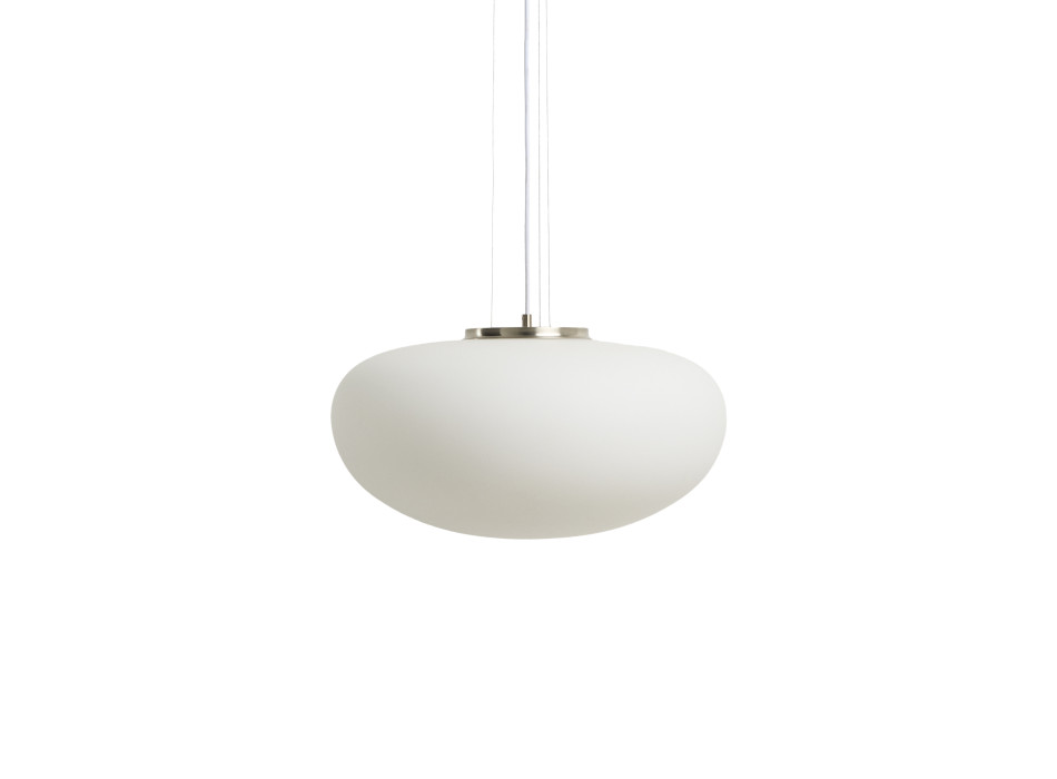 Ardali ceiling lamp in smoked glass and steel with brushed finish Ø 50 cm