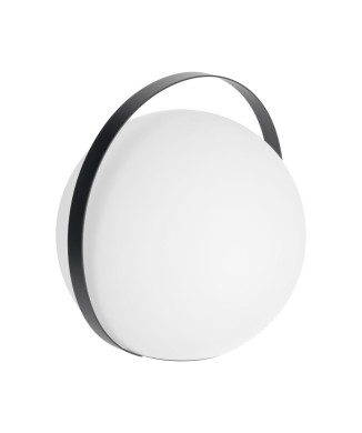 Dinesh table lamp with black steel handle