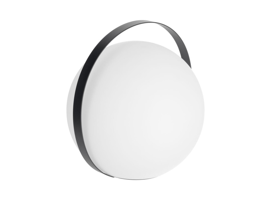 Dinesh table lamp with black steel handle