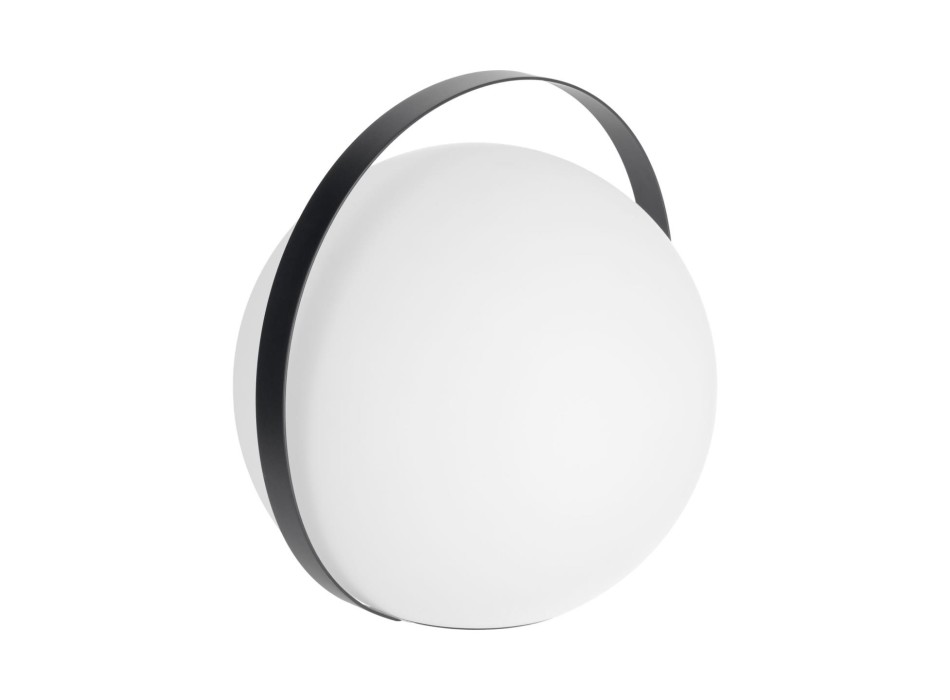 Dinesh table lamp with black steel handle