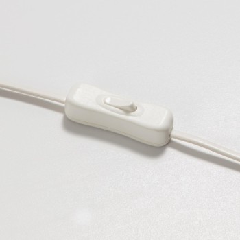 Erna table lamp in white ceramic and bamboo with a natural finish