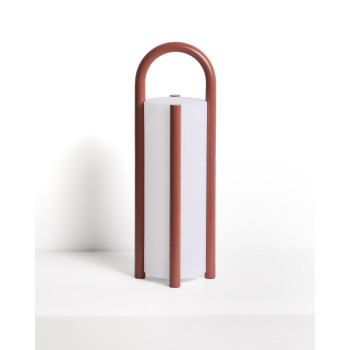 Leros large portable table lamp in polyethylene and steel