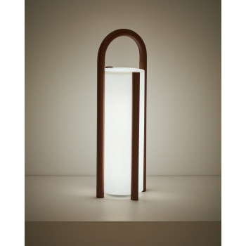 Leros large portable table lamp in polyethylene and steel