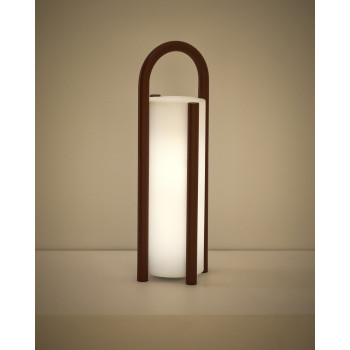 Leros large portable table lamp in polyethylene and steel