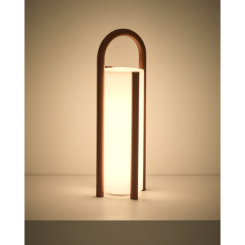Leros large portable table lamp in polyethylene and steel
