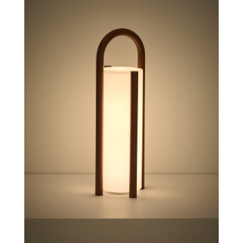 Leros large portable table lamp in polyethylene and steel