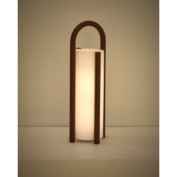 Leros large portable table lamp in polyethylene and steel