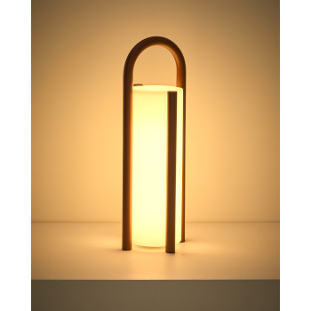 Leros large portable table lamp in polyethylene and steel