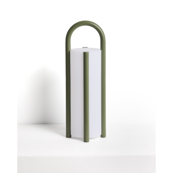 Leros large portable table lamp in polyethylene and steel
