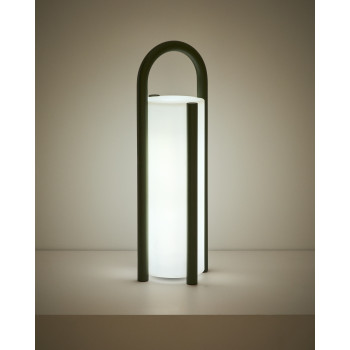 Leros large portable table lamp in polyethylene and steel