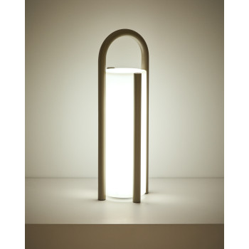 Leros large portable table lamp in polyethylene and steel