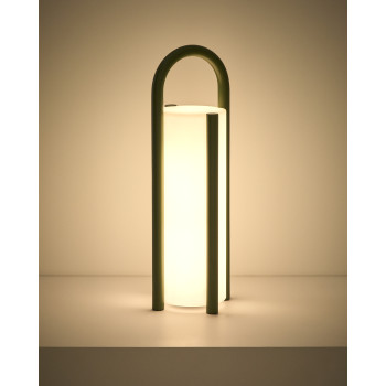 Leros large portable table lamp in polyethylene and steel