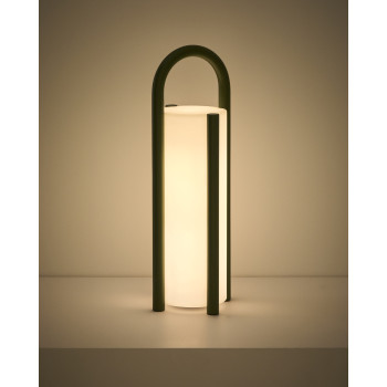 Leros large portable table lamp in polyethylene and steel
