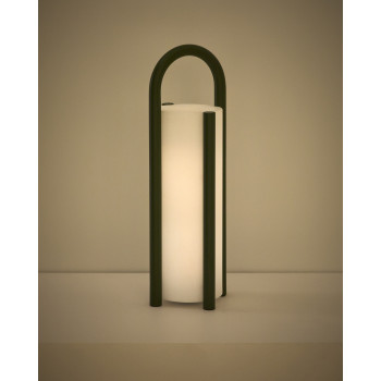 Leros large portable table lamp in polyethylene and steel