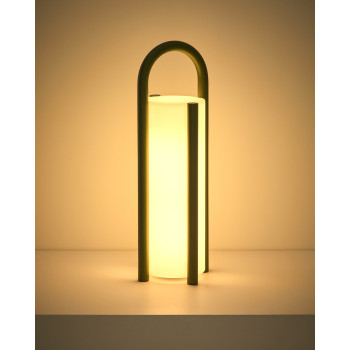 Leros large portable table lamp in polyethylene and steel