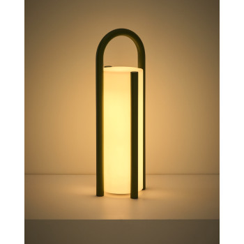 Leros large portable table lamp in polyethylene and steel