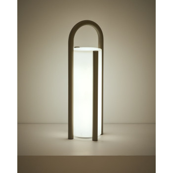 Leros large portable table lamp in polyethylene and steel